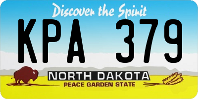 ND license plate KPA379