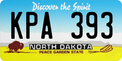 ND license plate KPA393