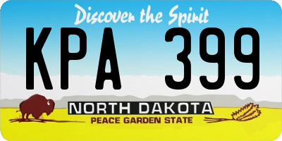 ND license plate KPA399