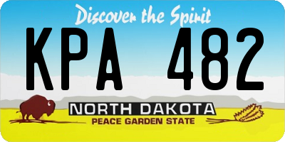 ND license plate KPA482