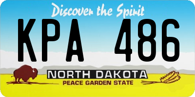ND license plate KPA486