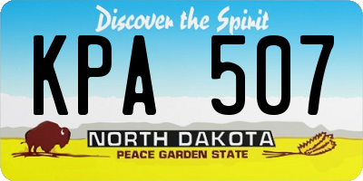 ND license plate KPA507