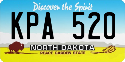 ND license plate KPA520
