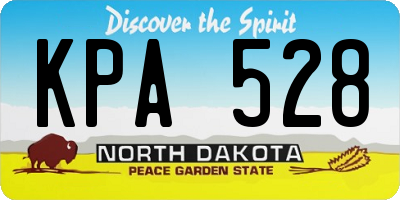 ND license plate KPA528