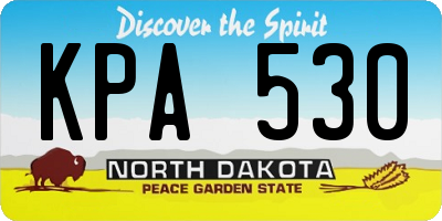 ND license plate KPA530