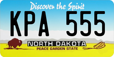 ND license plate KPA555