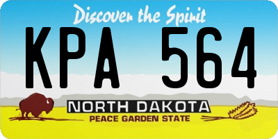 ND license plate KPA564