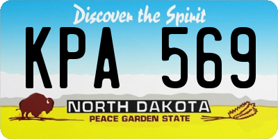 ND license plate KPA569