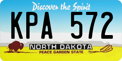 ND license plate KPA572