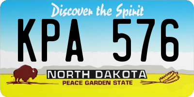 ND license plate KPA576