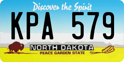 ND license plate KPA579