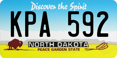 ND license plate KPA592