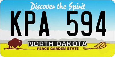 ND license plate KPA594