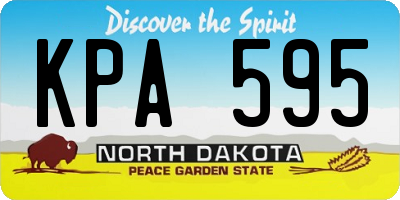 ND license plate KPA595