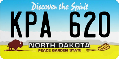 ND license plate KPA620