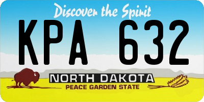 ND license plate KPA632