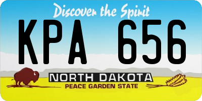 ND license plate KPA656