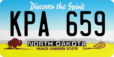 ND license plate KPA659