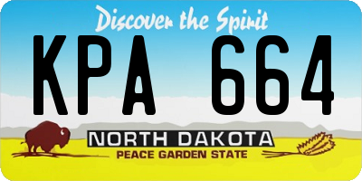 ND license plate KPA664
