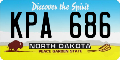 ND license plate KPA686
