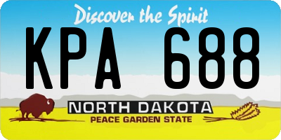 ND license plate KPA688