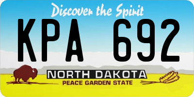 ND license plate KPA692