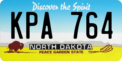 ND license plate KPA764