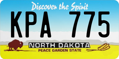 ND license plate KPA775