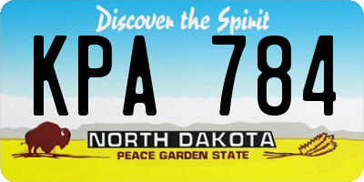 ND license plate KPA784