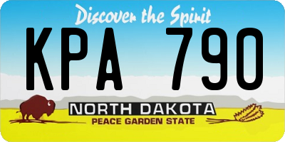 ND license plate KPA790