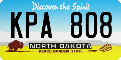 ND license plate KPA808