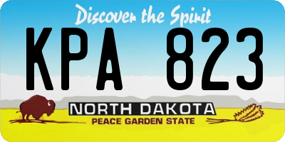 ND license plate KPA823