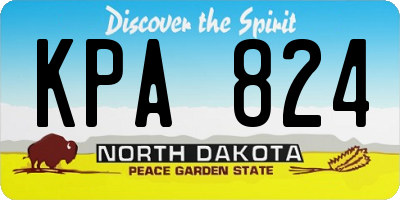 ND license plate KPA824