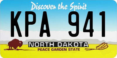 ND license plate KPA941
