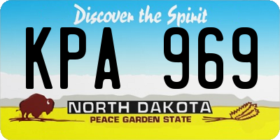 ND license plate KPA969