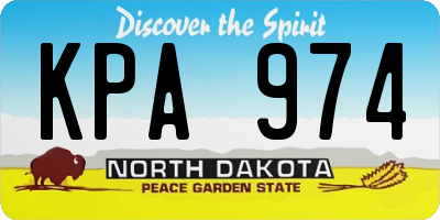 ND license plate KPA974
