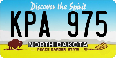 ND license plate KPA975