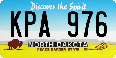 ND license plate KPA976
