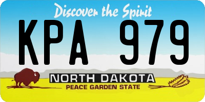 ND license plate KPA979