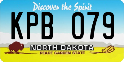 ND license plate KPB079