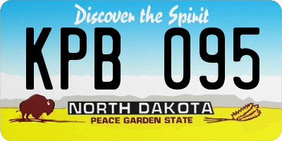 ND license plate KPB095