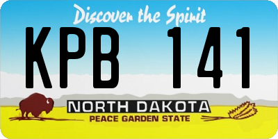 ND license plate KPB141