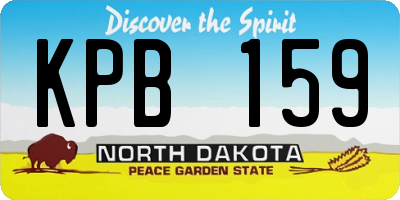 ND license plate KPB159