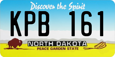 ND license plate KPB161
