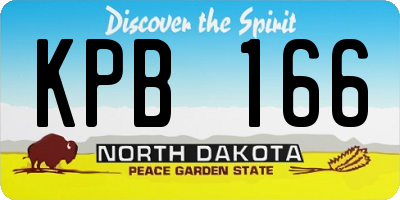 ND license plate KPB166