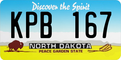 ND license plate KPB167