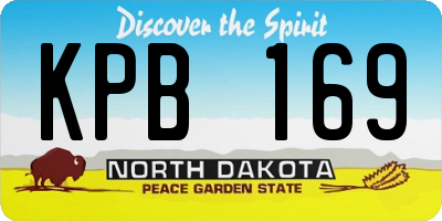 ND license plate KPB169
