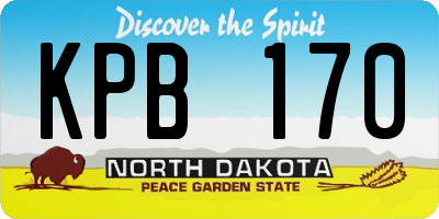 ND license plate KPB170