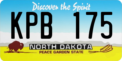 ND license plate KPB175