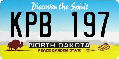ND license plate KPB197
